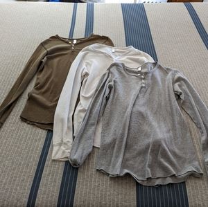 Set of 3 Henley Shirts